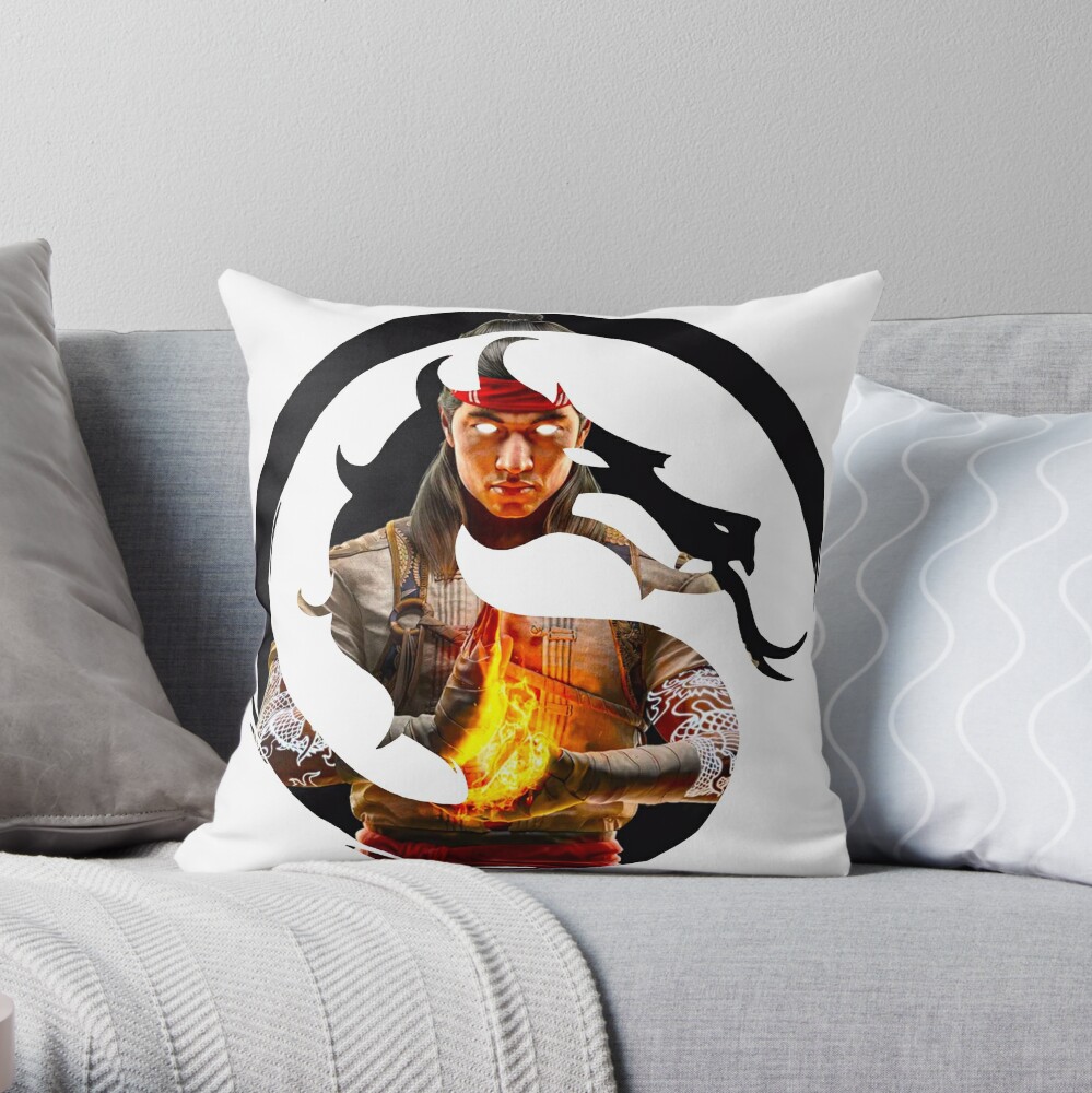 Mortal Kombat Fire God Liu Kang Throw Pillow